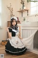 Beautiful Kwon Hyuk Jeong cute pose with maid outfit (13 photos)